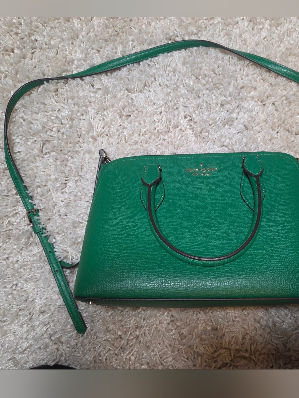 Kate Spade Green Leather Crossbody Satchel